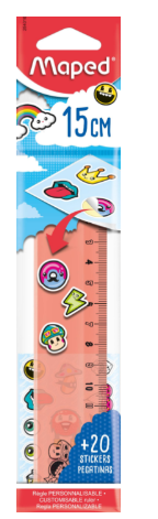 Règle 15cm + 20 autocollants